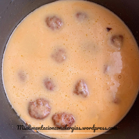 Albóndigas en salsa de cebolla (sin huevo, sin leche, sin frutos secos)